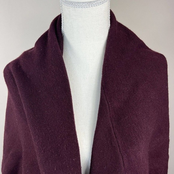 Unbranded Plum Purple Waterfall Shawl Vest Cardigan One Size Reversible - Picture 8 of 14